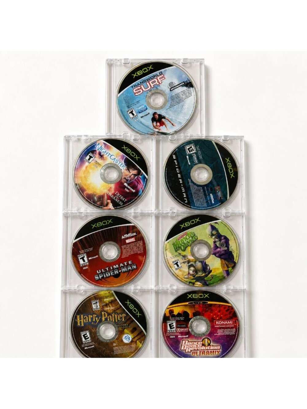 Original Xbox Games Lot of 7 Harry Potter Ultimate Spider-Man DDR Surf